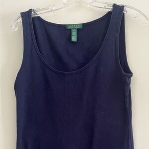 Ralph Lauren Ribbed Navy Tank Top- Size M